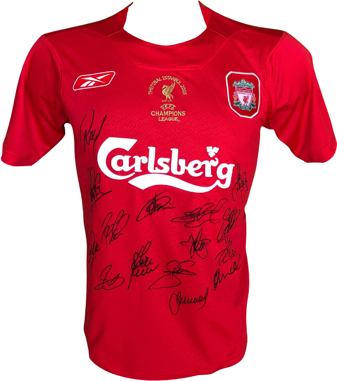Autographed Red Football Shirt PNG