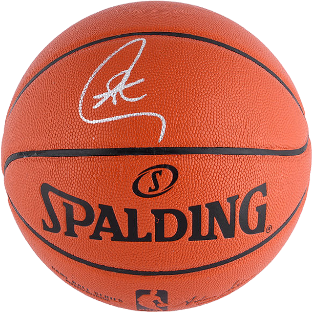 Autographed Spalding Basketball PNG