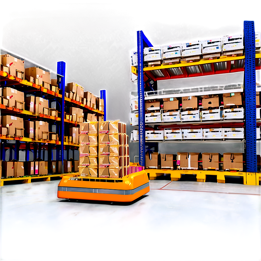 Automated Picking Robots In Warehouse Png 06122024 PNG