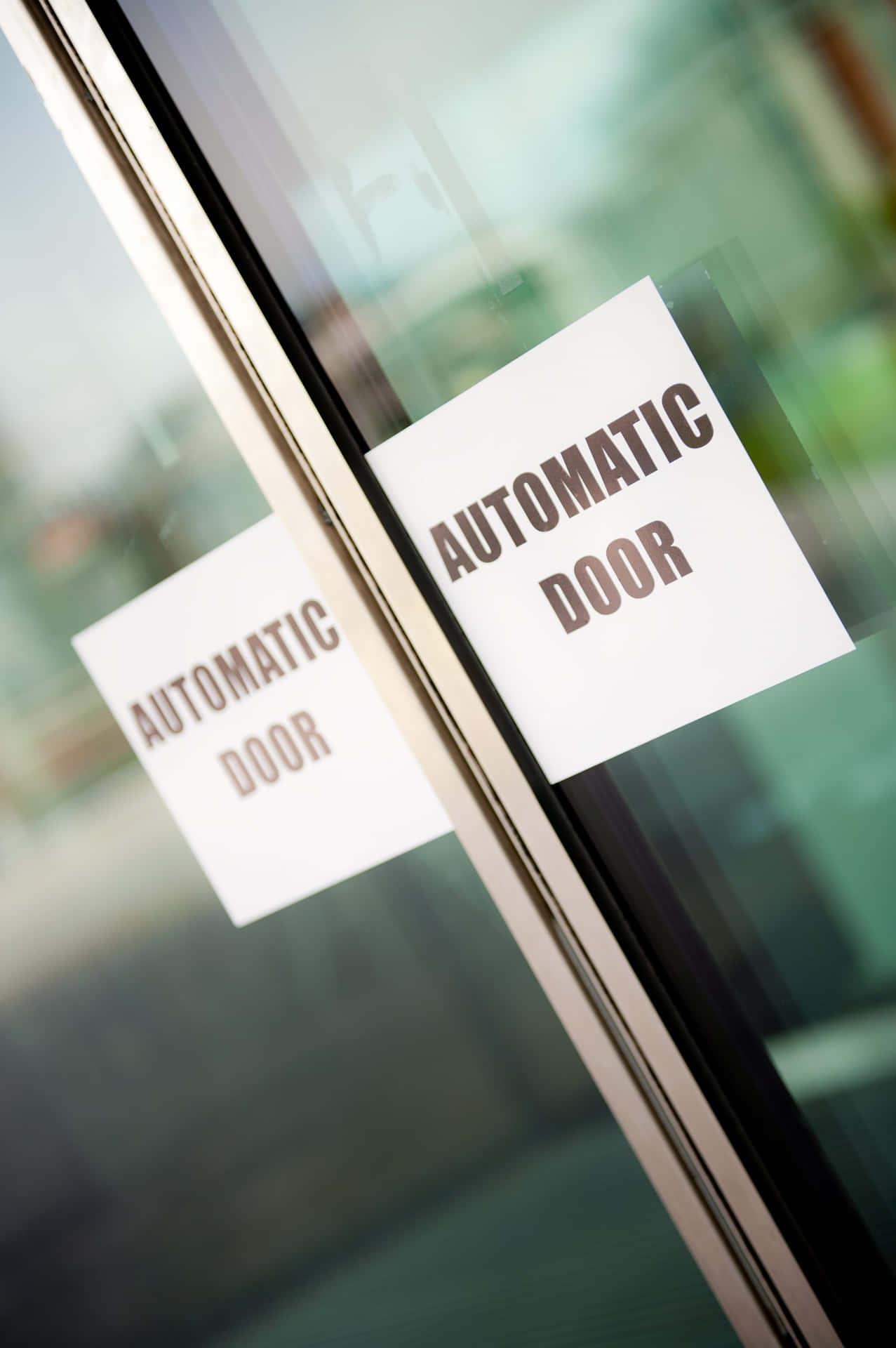 Automatic Door Signs Wallpaper