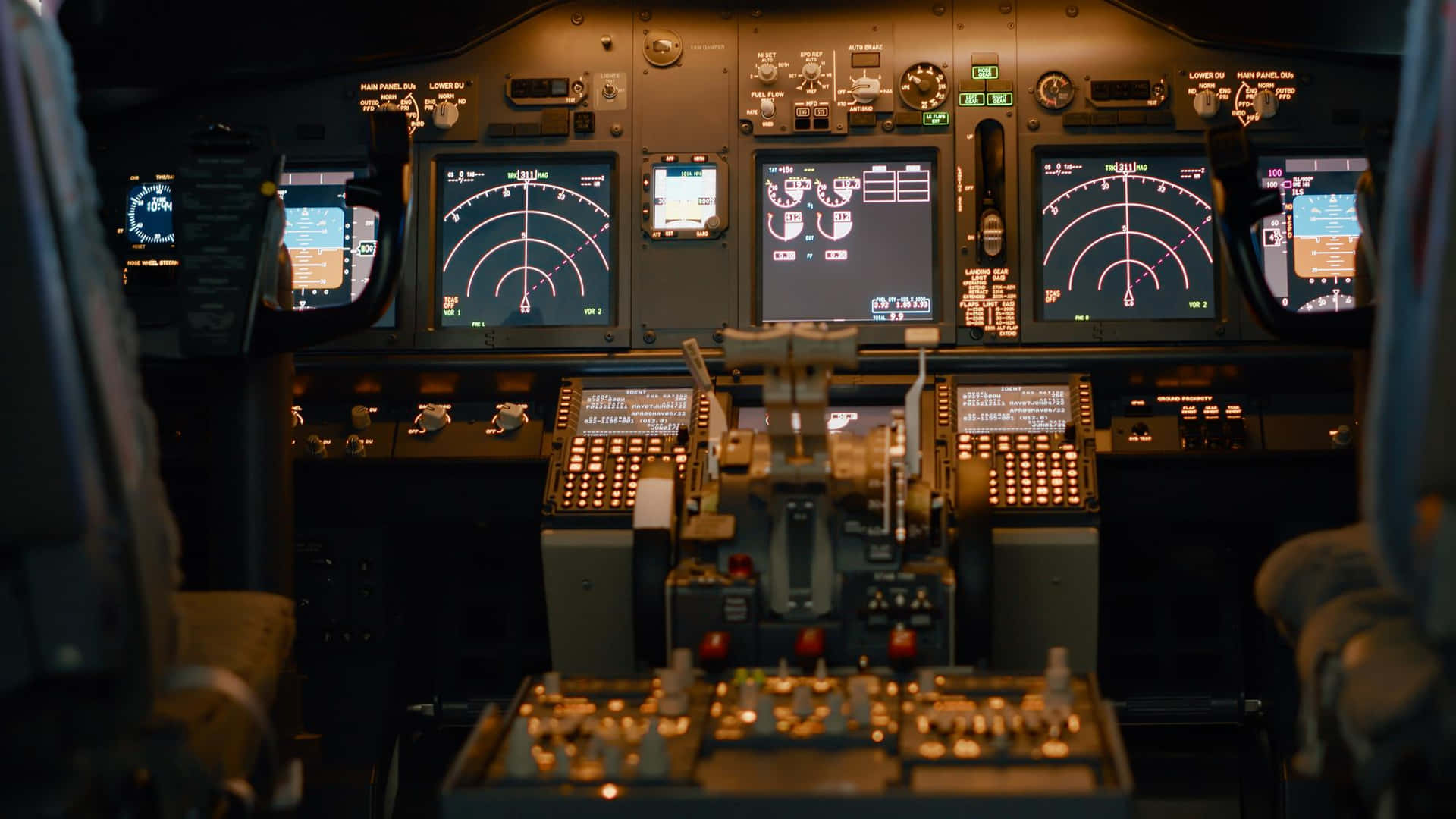 Automatic Pilot Plane Dashboard Wallpaper