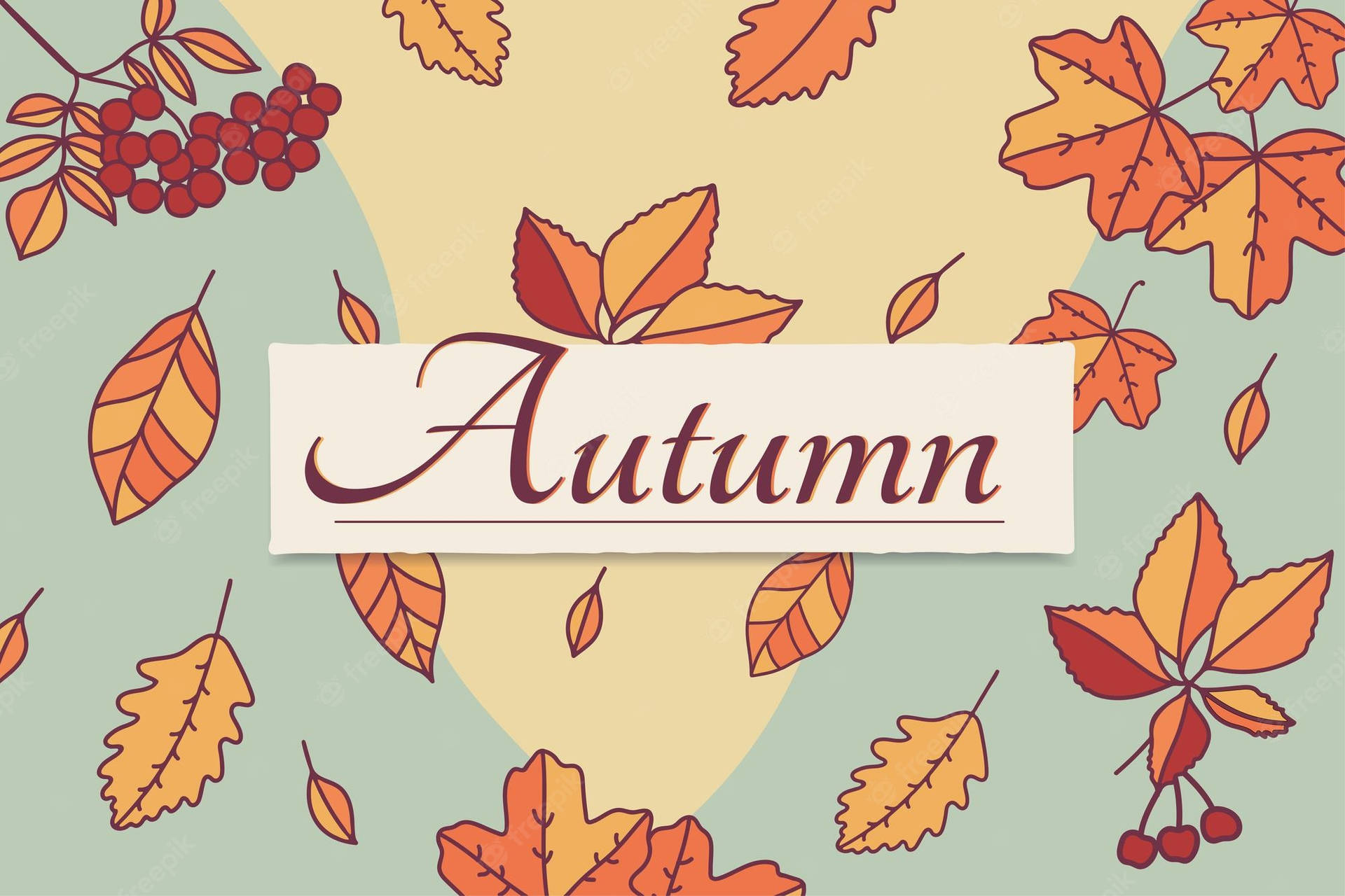 Season Banner For Autumn Aesthetic Laptop Wallpaper