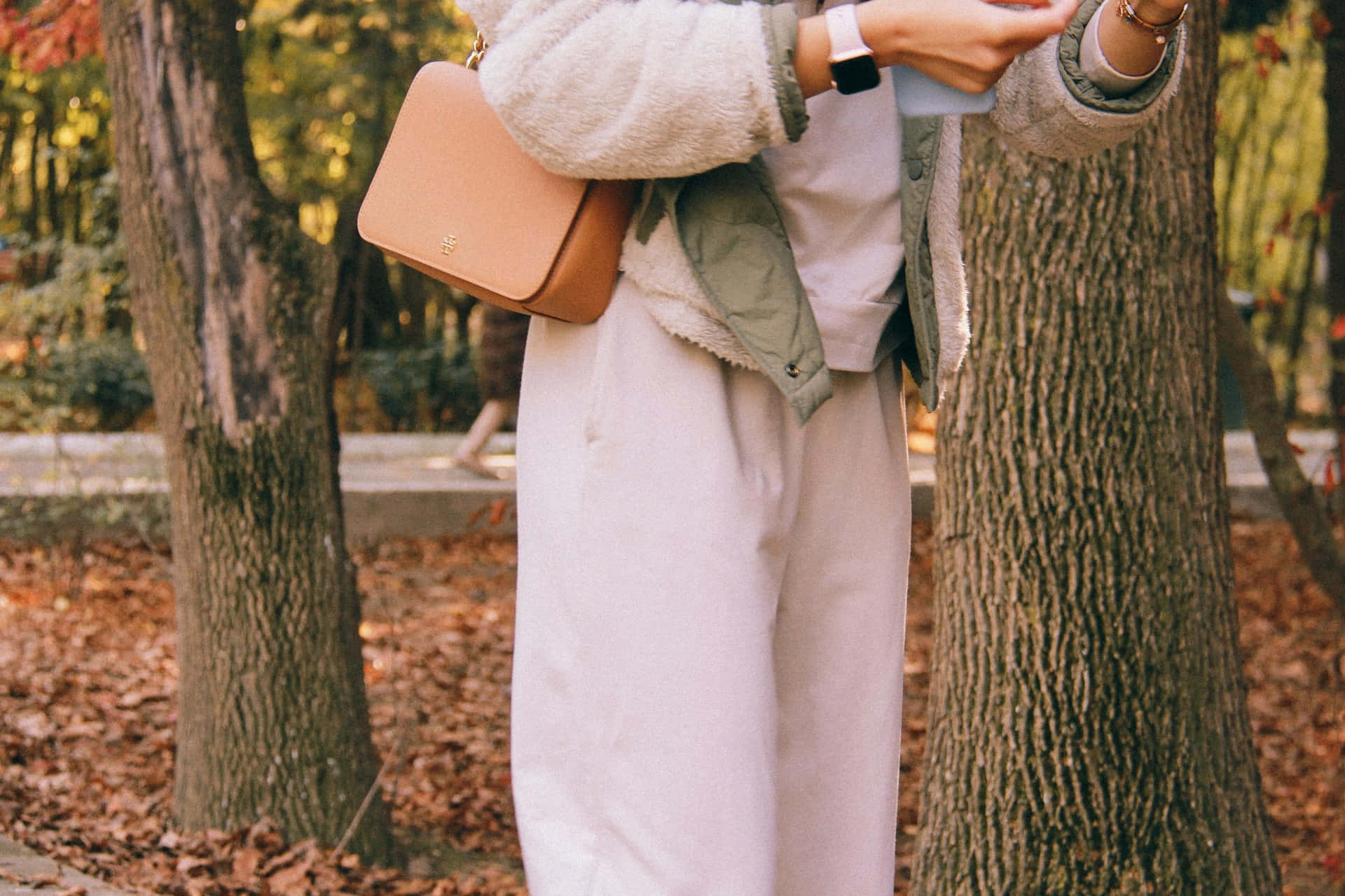 Autumn Beige Aesthetic Outfit.jpg Wallpaper