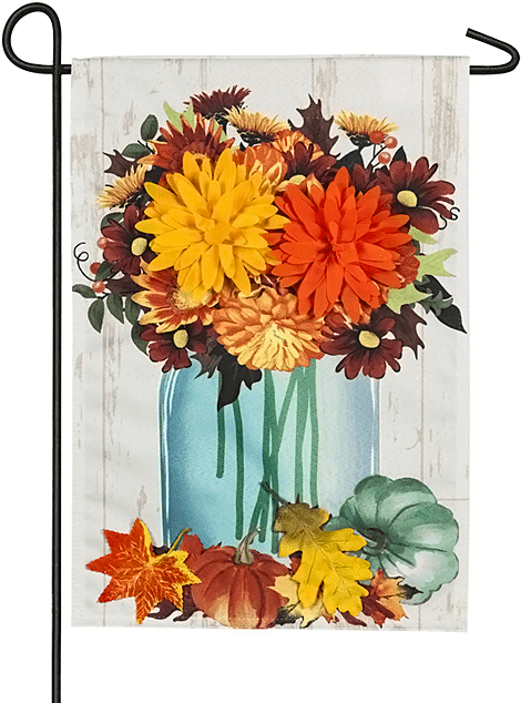 Autumn Chrysanthemumsin Vase PNG