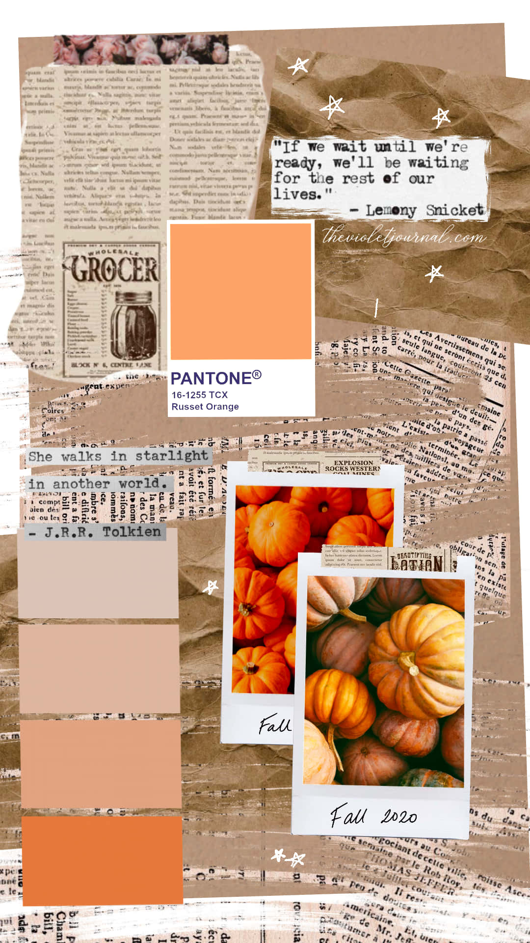 Herbstfarbthemacollage Wallpaper