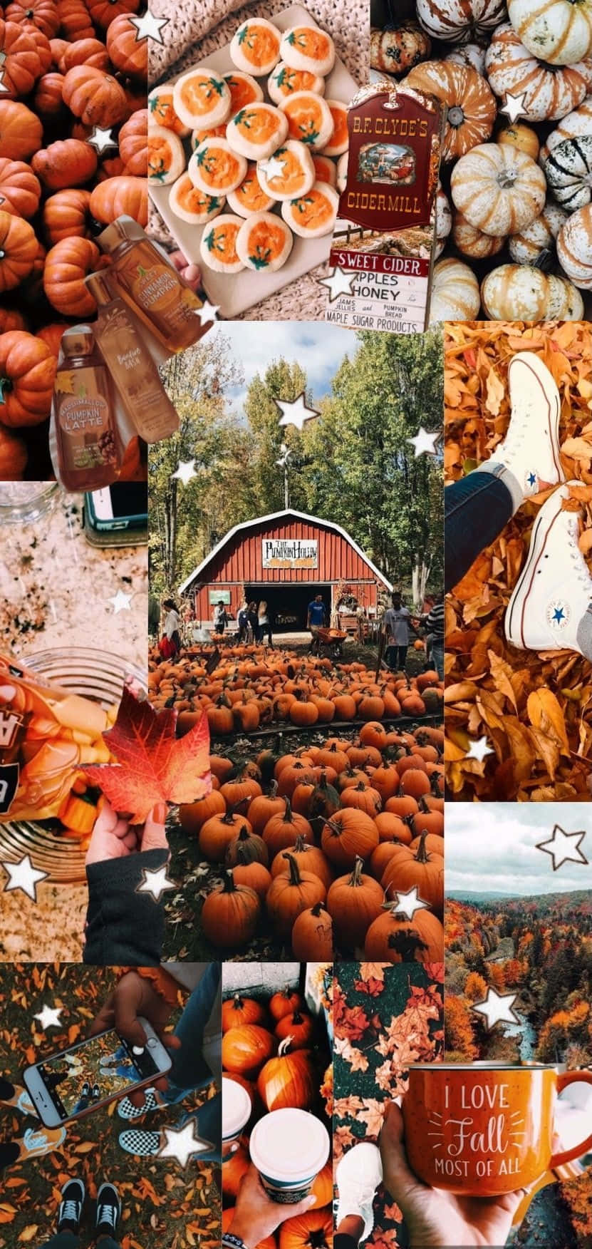 Relaxing and tranquil Autumn collage to inspire wanderlust Wallpaper