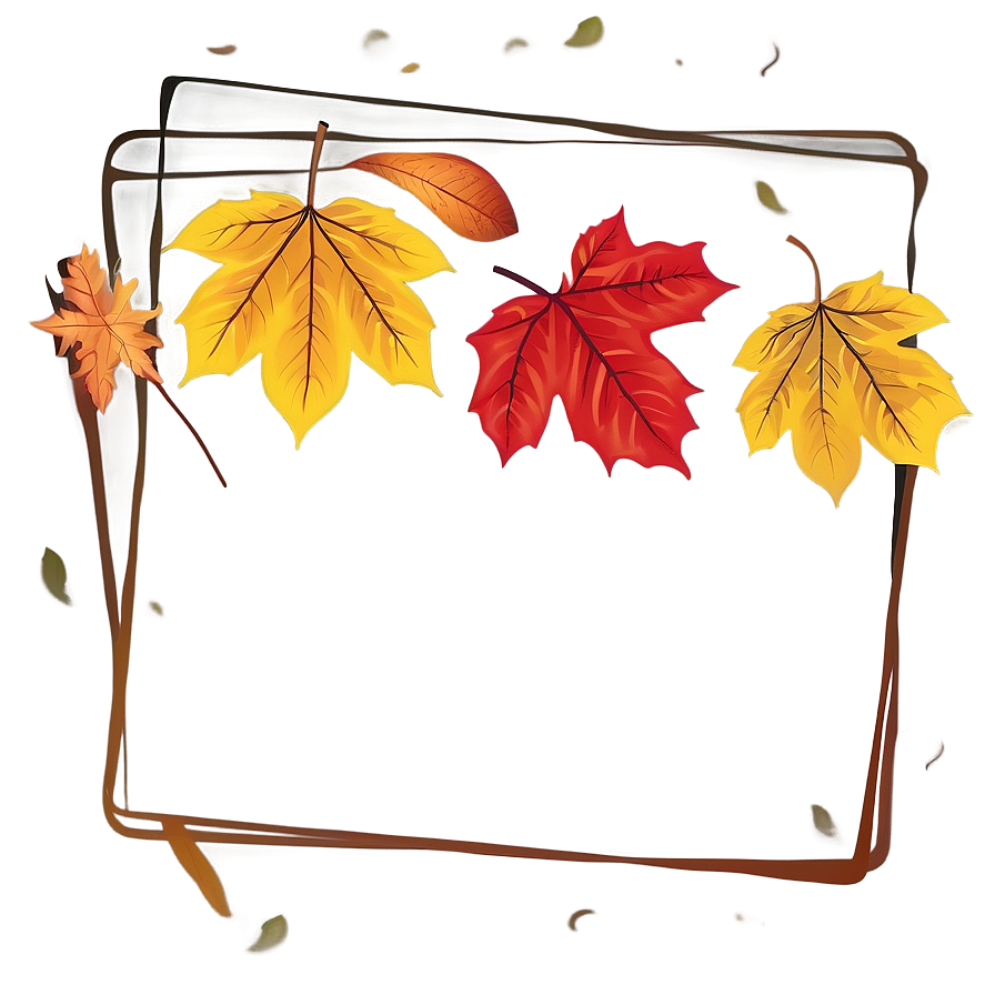 Autumn Cute Frame Png 06262024 PNG
