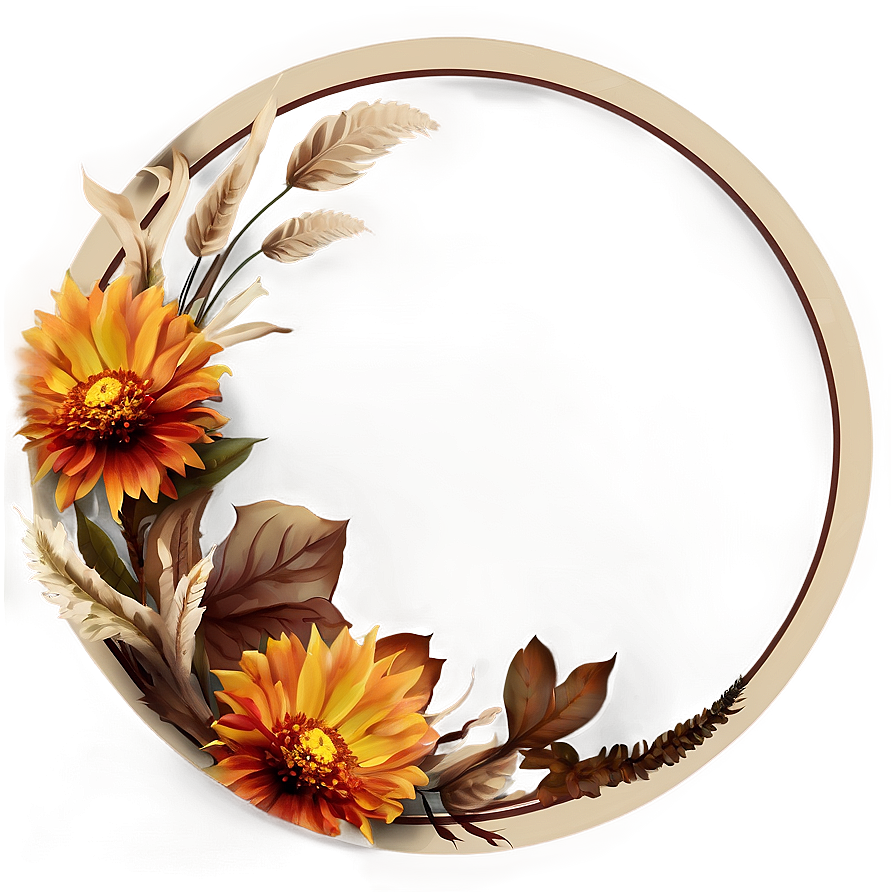 Autumn Flower Circle Png Lsd PNG