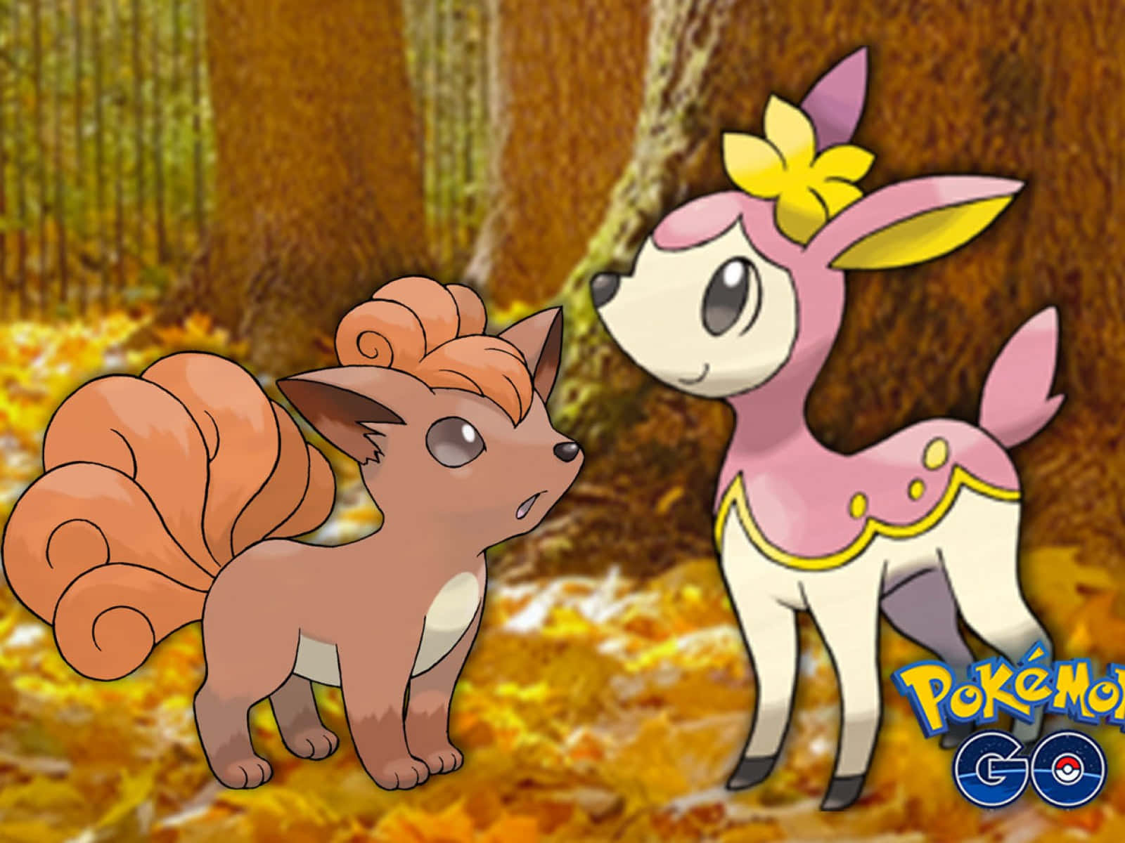Autumn Forest Pokemon Encounter Wallpaper