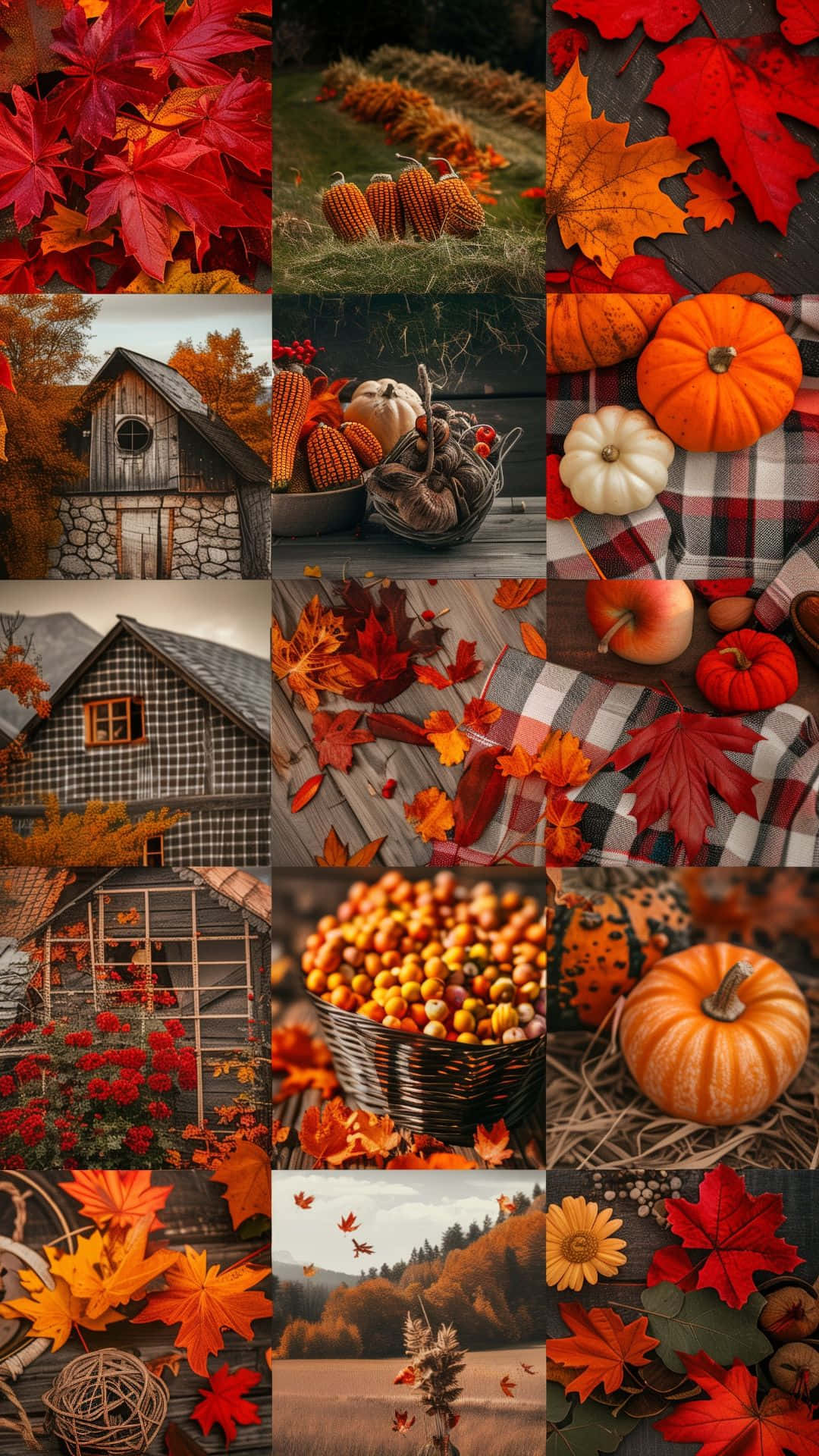 Autumn Harvest Collage Wallpaper