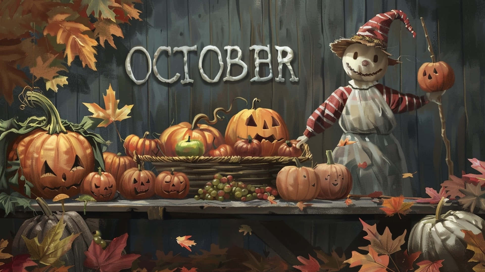 Autumn Harvest October Desktop Wallpaper Wallpaper
