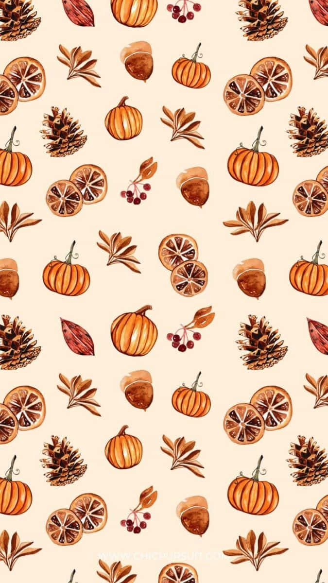 Autumn Harvest Pattern Lock Screen Wallpaper