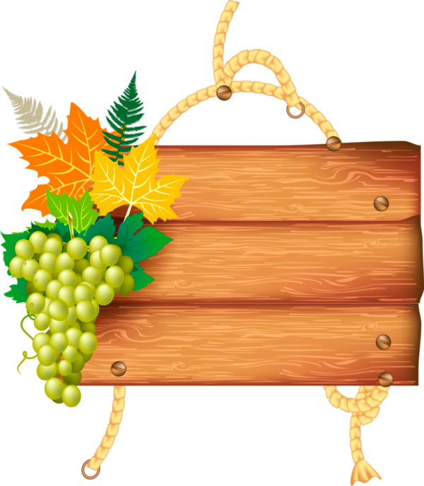 Autumn Harvest Wooden Signboard PNG