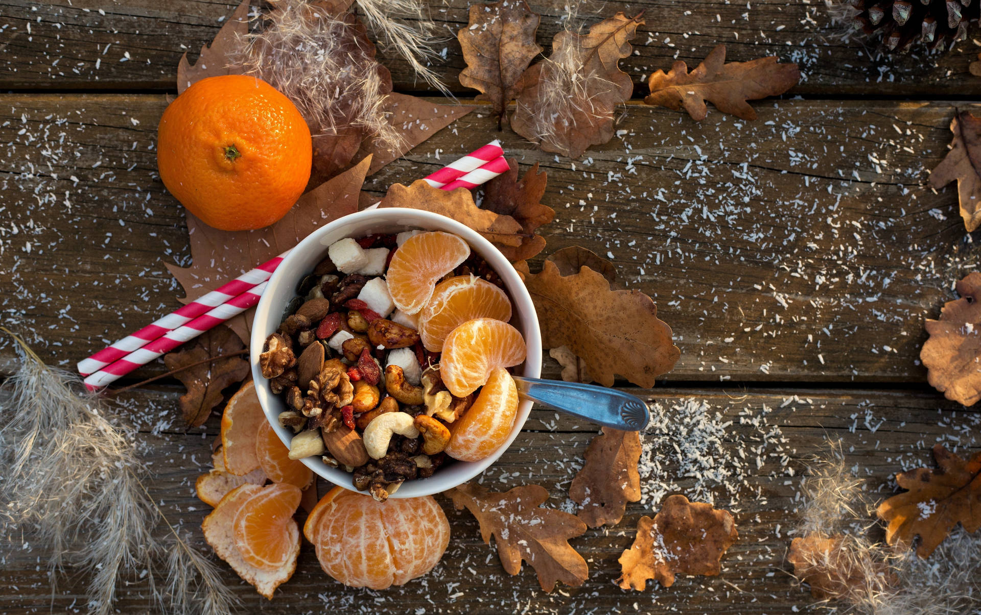 Herbstlichegesundheitssnacks - Clementinen-zitrusfrüchte Wallpaper