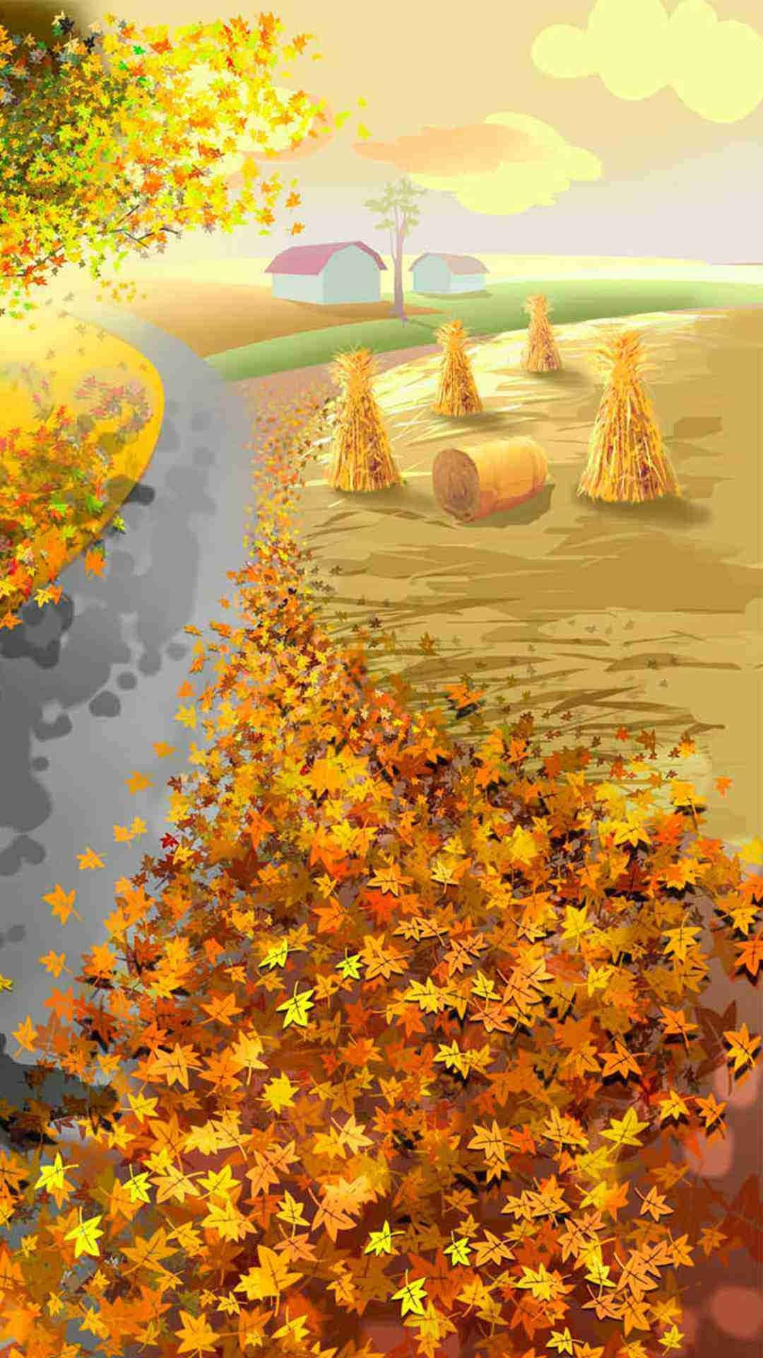 Nyd de levende skønhed af efteråret med Iphone 6 Plus Wallpaper. Wallpaper