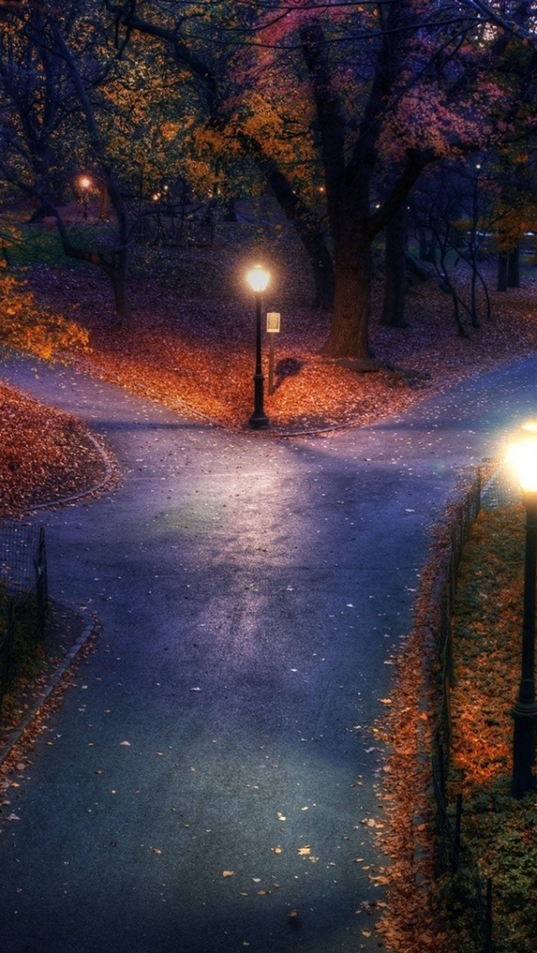 Autumn Iphone Central Park New York Wallpaper
