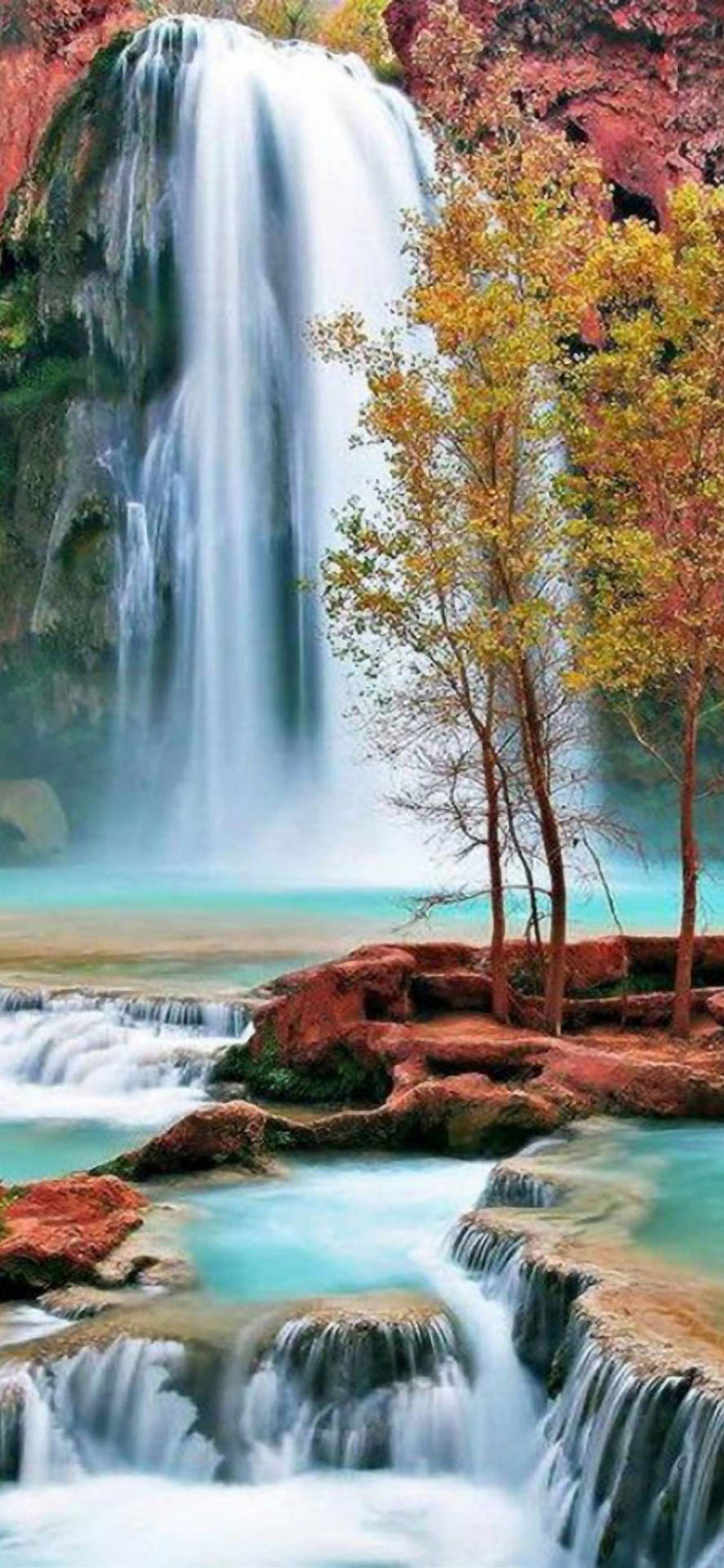 Herbstiphone Havasu Falls Landschaft Wallpaper