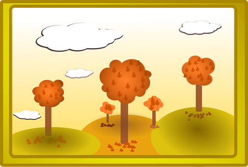 Autumn Landscape Illustration PNG