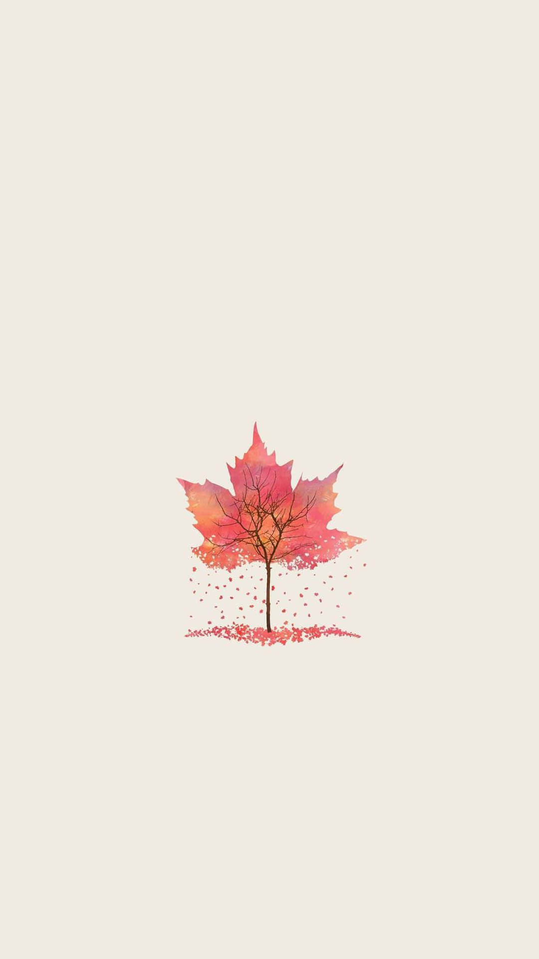 Autumn Leaf Illustration Wallpaper