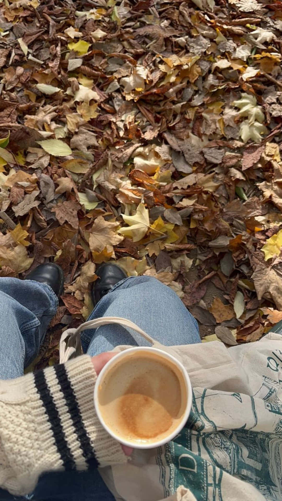 Autumn Leaves And Coffee Chill.jpg Wallpaper