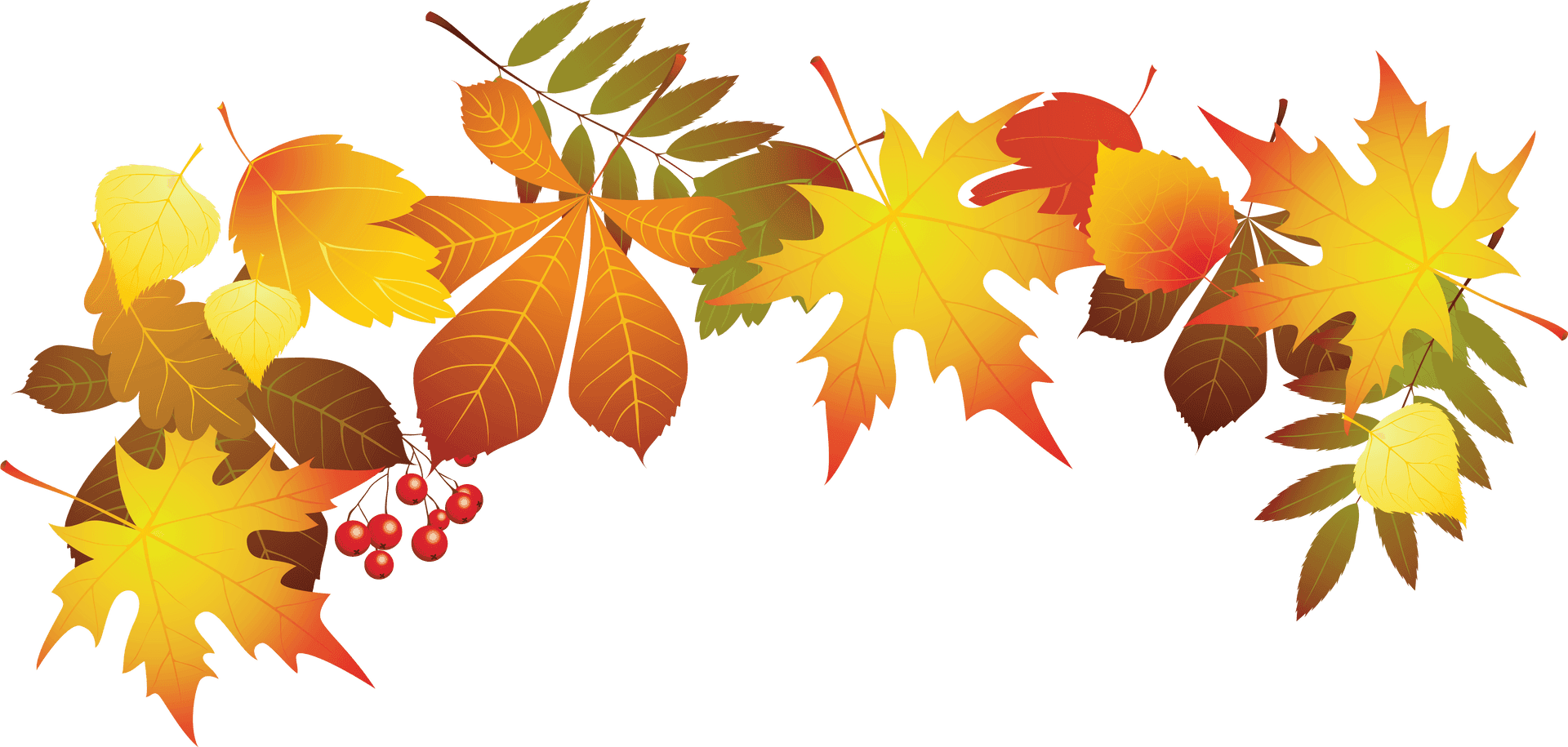 Autumn Leaves Decoration PNG