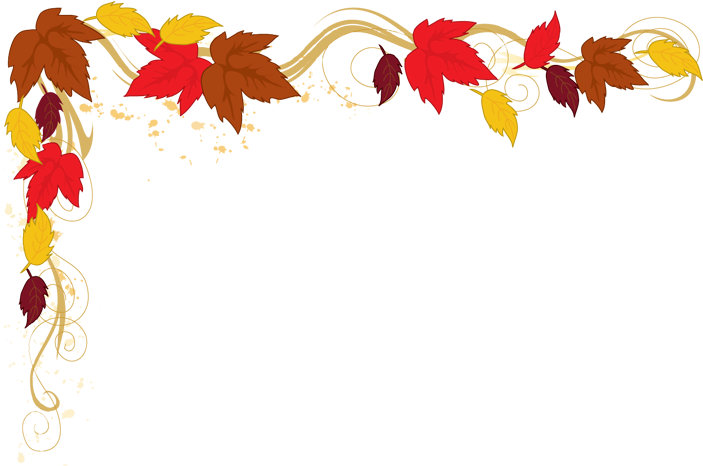 Autumn Leaves Fancy Border Design PNG