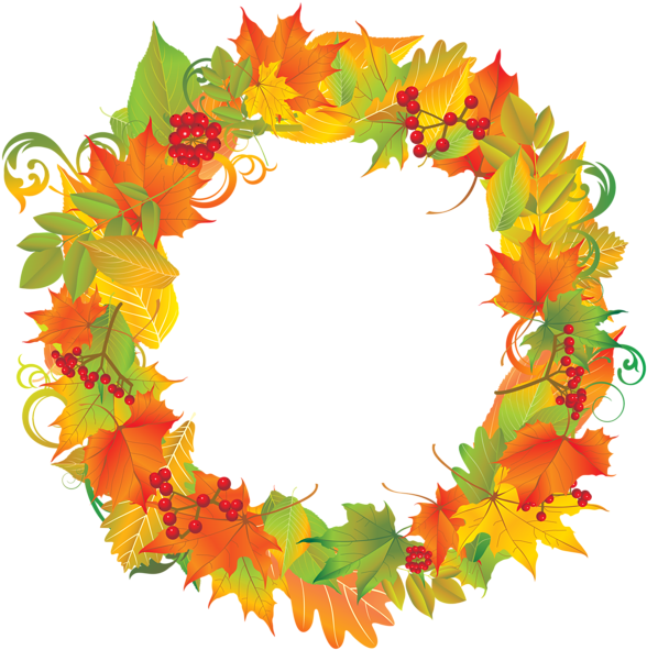 Autumn Leaves Frame Design.png PNG