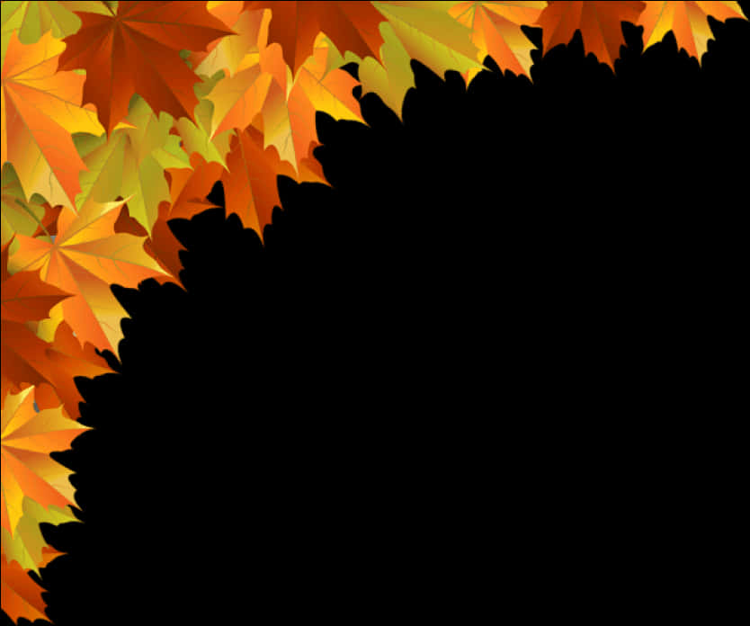 Autumn Leaves Gradient Background PNG