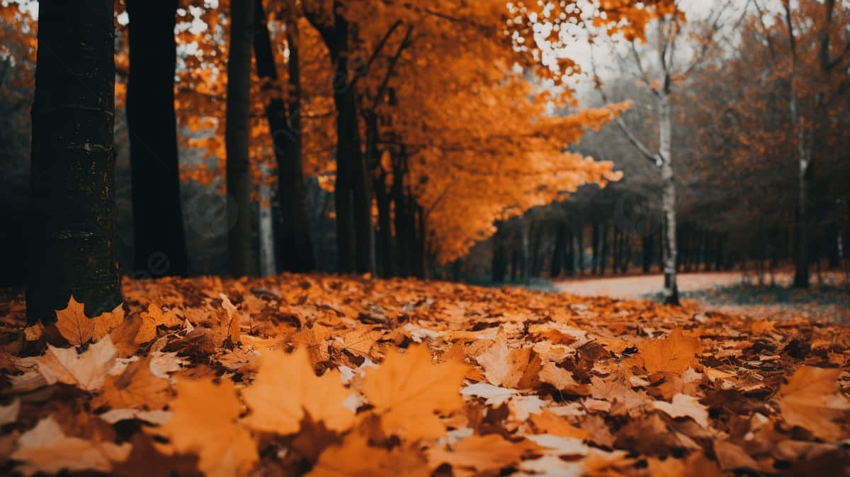 Autumn Leaves Pathway.jpg Wallpaper