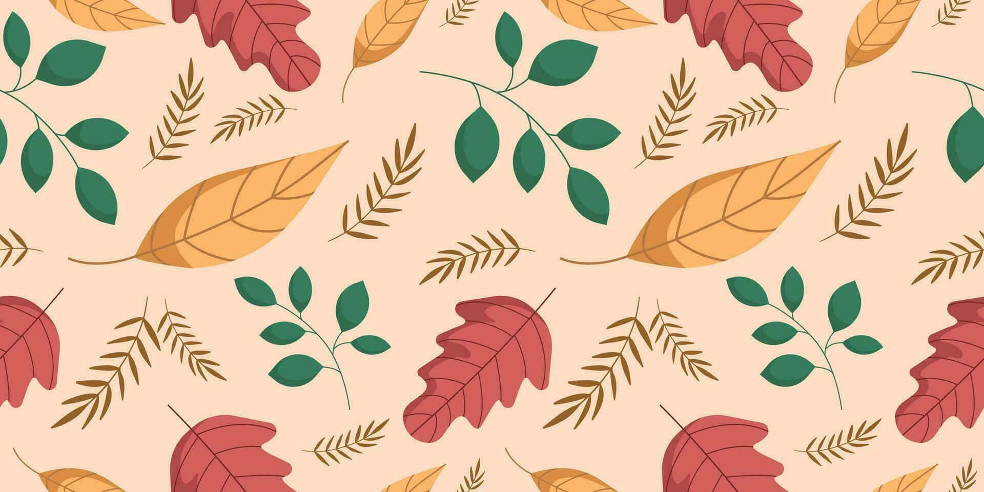 Autumn Leaves Pattern Background Wallpaper