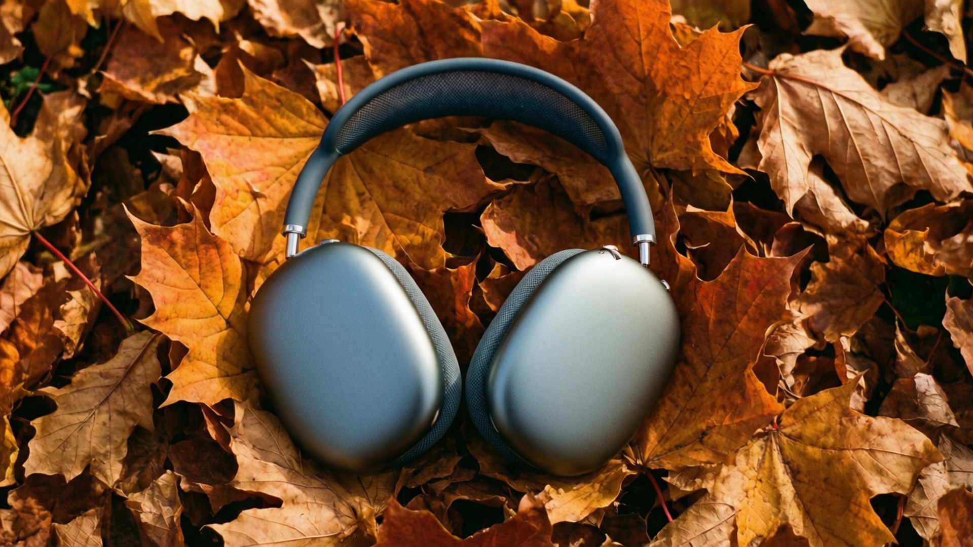 Foglie Autunnali Space Gray Sfondi