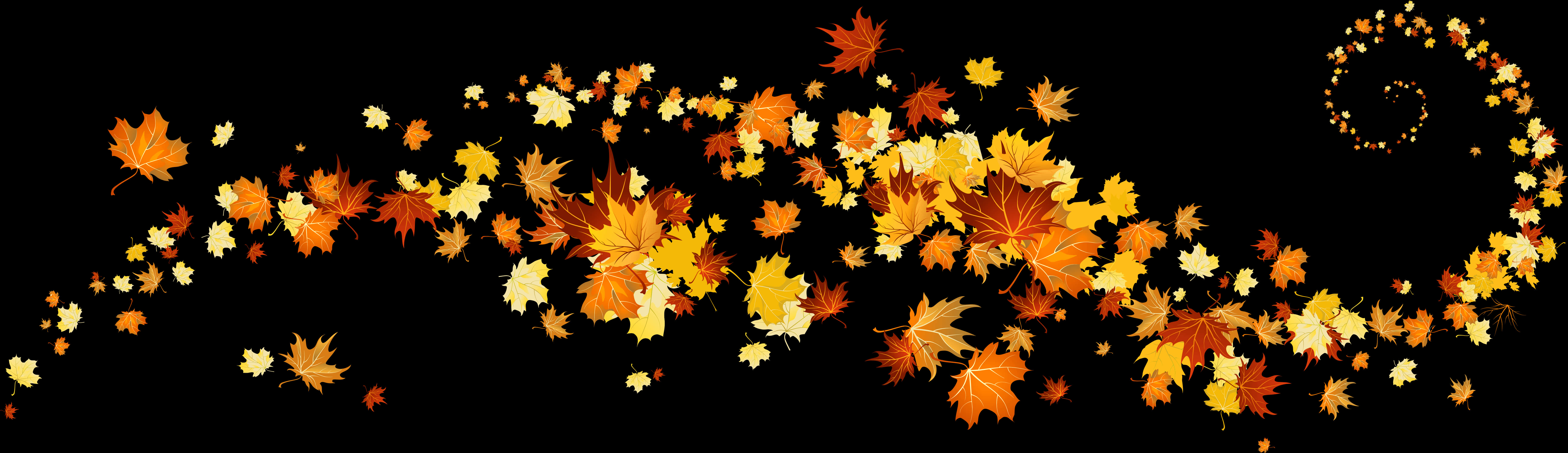 Autumn_ Leaves_ Swirl_ Pattern PNG