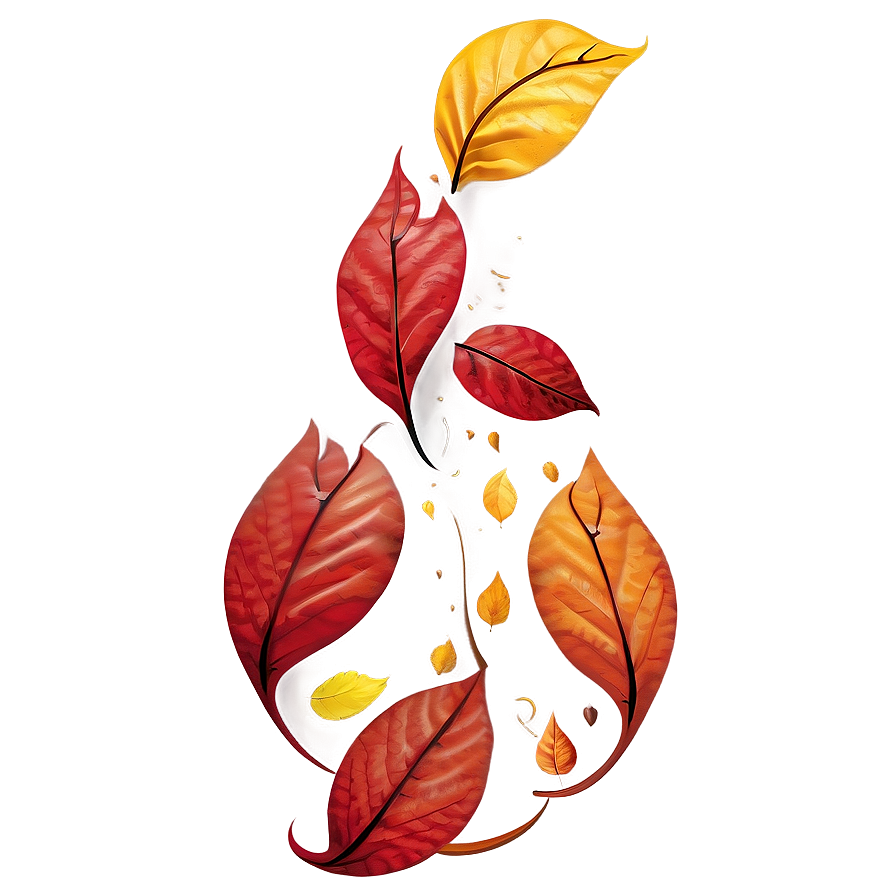 Autumn Leaves Swirl Png Rpj22 PNG