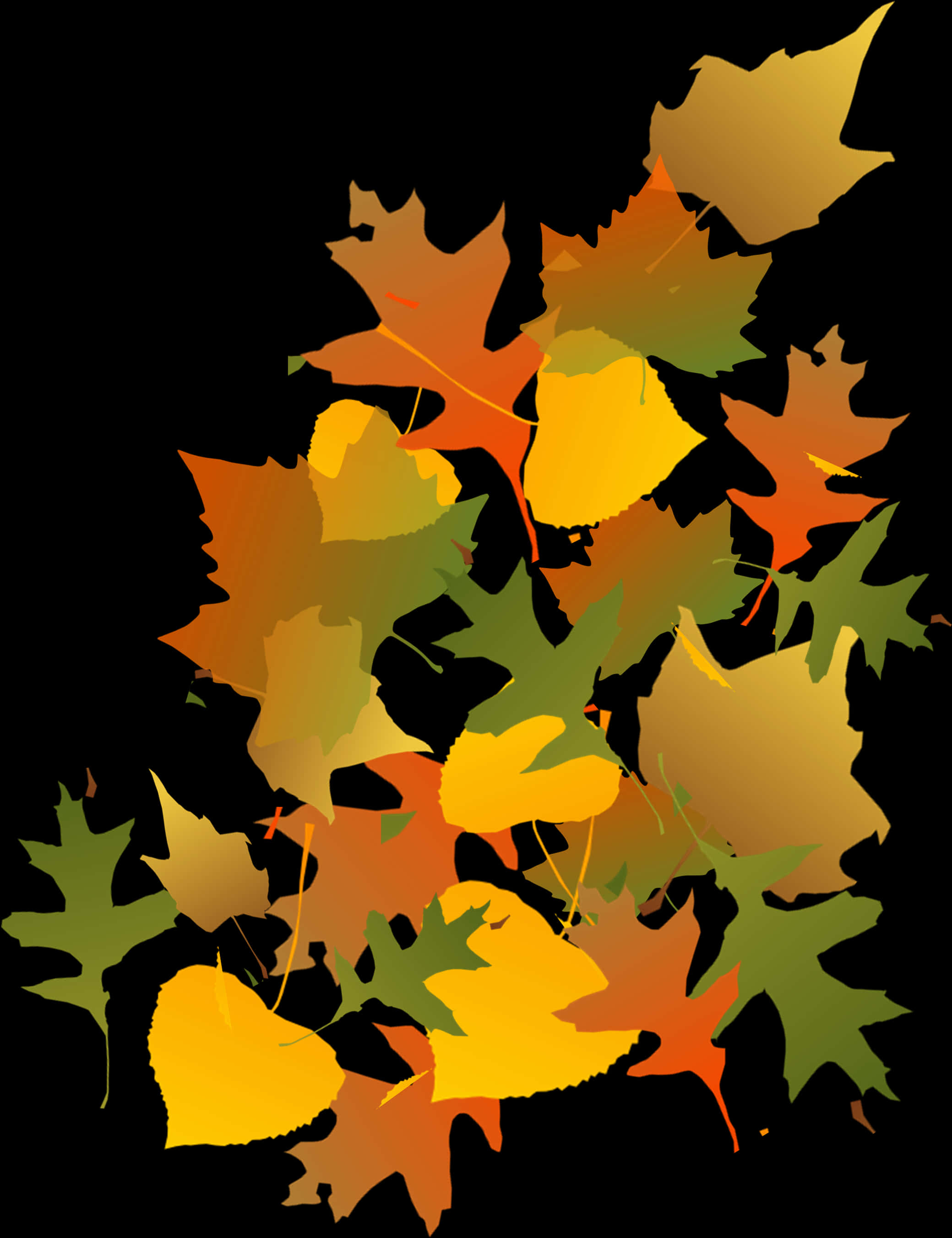 Autumn_ Leaves_ Vector_ Illustration PNG