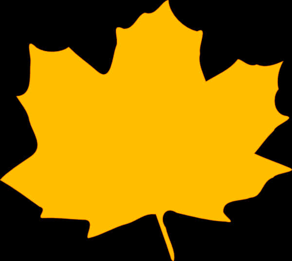 Autumn Maple Leaf Silhouette PNG