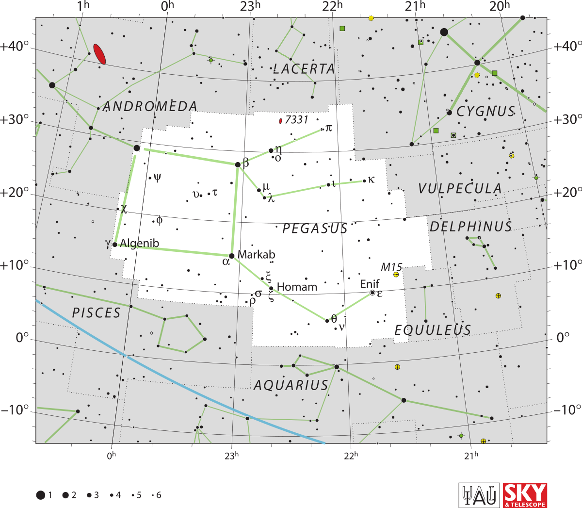 Autumn Night Sky Constellations Map PNG