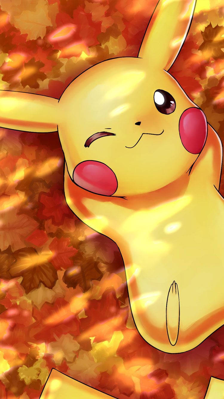 Autumn Pikachu Iphone Wallpaper
