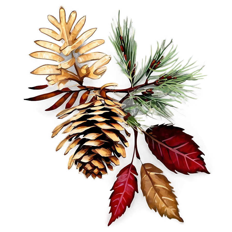 Autumn Pinecone Graphic Png 86 PNG