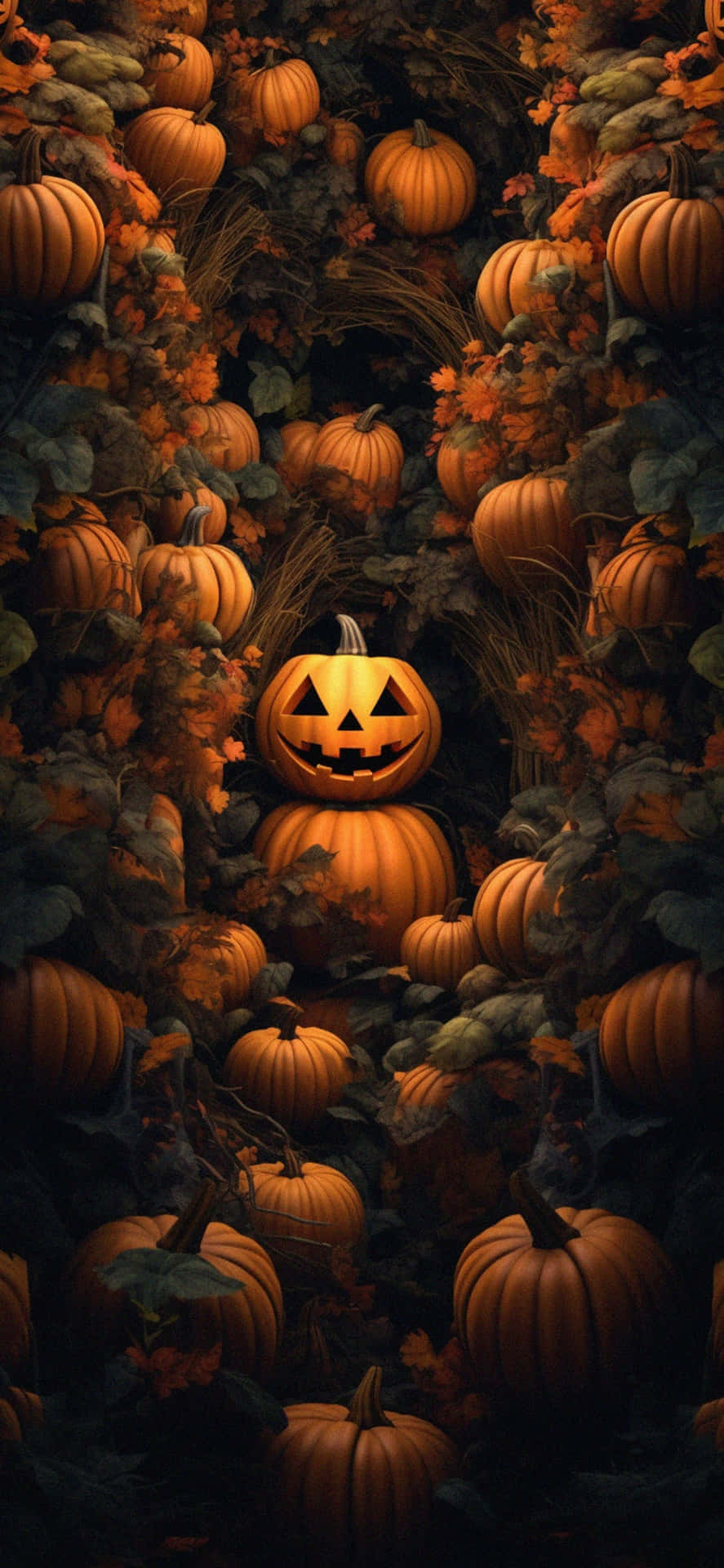 Autumn_ Pumpkin_ Glow_i Phone_ Wallpaper Wallpaper