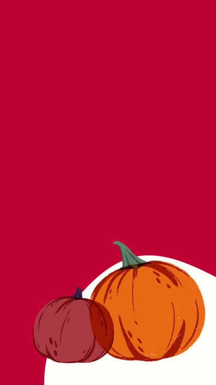 Autumn Pumpkin Illustration Lock Screen Wallpaper