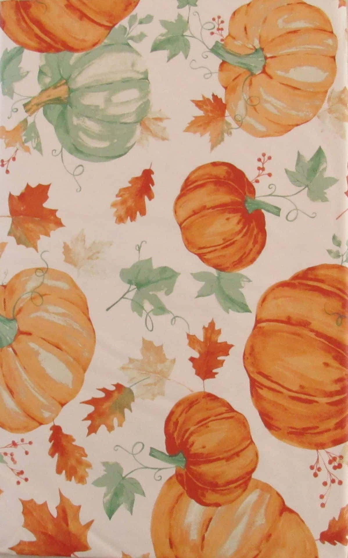 Autumn Pumpkin Pattern Wallpaper