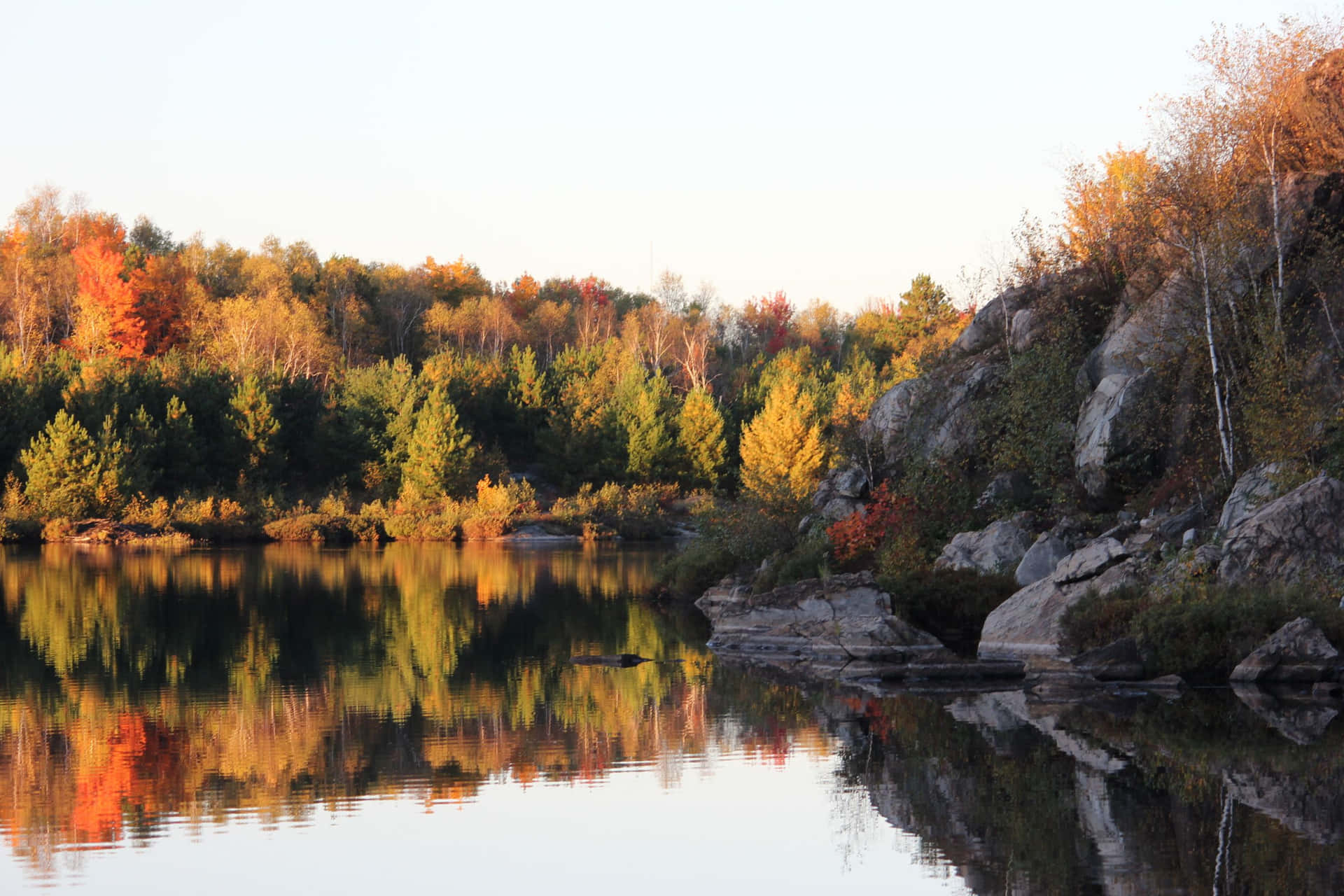 Autumn Reflections Greater Sudbury Wallpaper