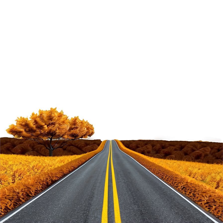Autumn Road Png 05032024 PNG
