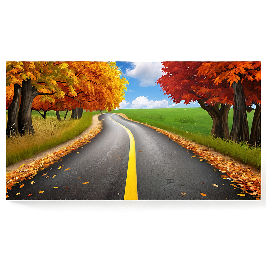 Autumn Road Png Ndw PNG