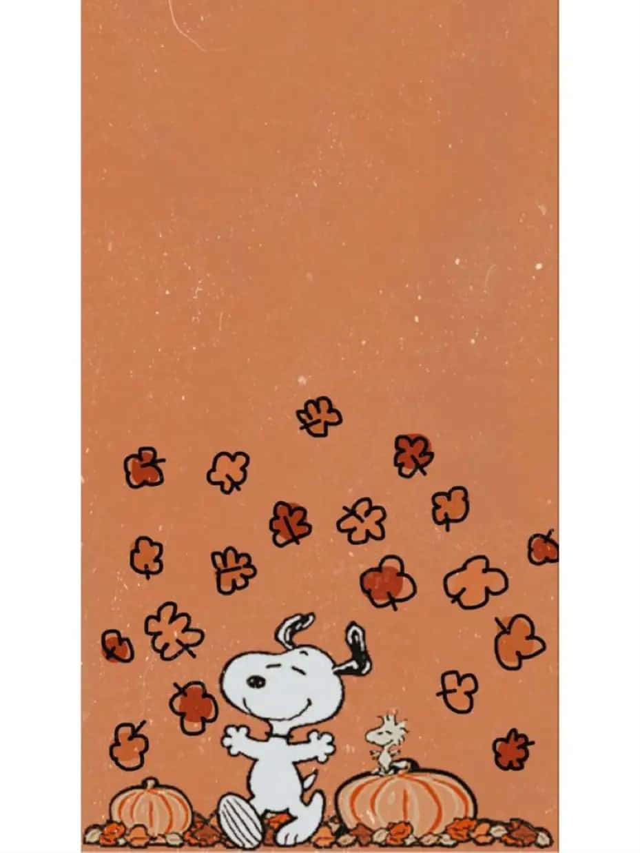 Autumn Snoopy Pumpkins Wallpaper Wallpaper