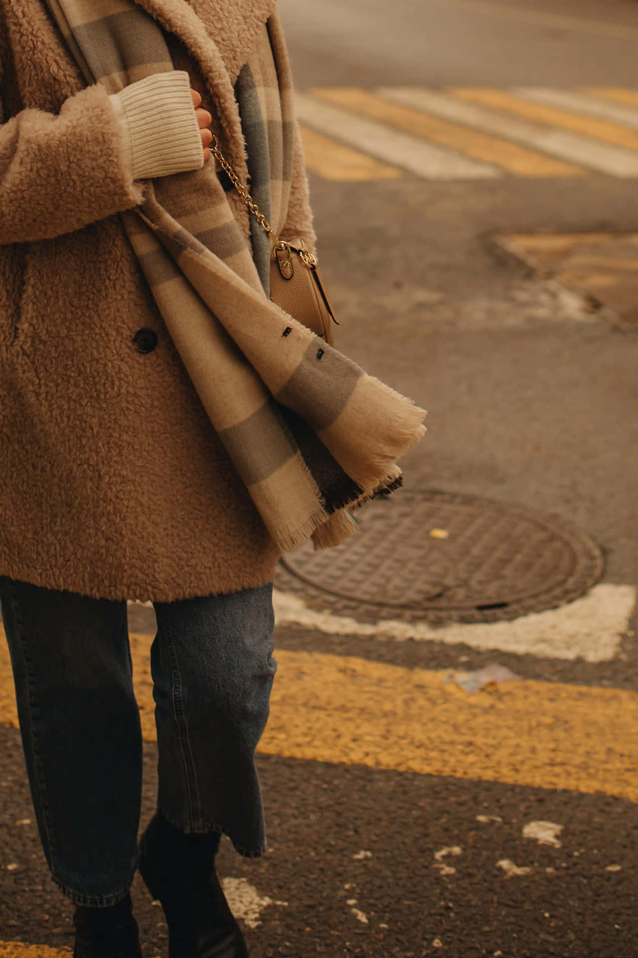 Autumn Street Fashion_ Brown Tones Wallpaper