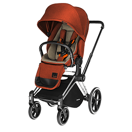 Autumn Themed Baby Stroller PNG