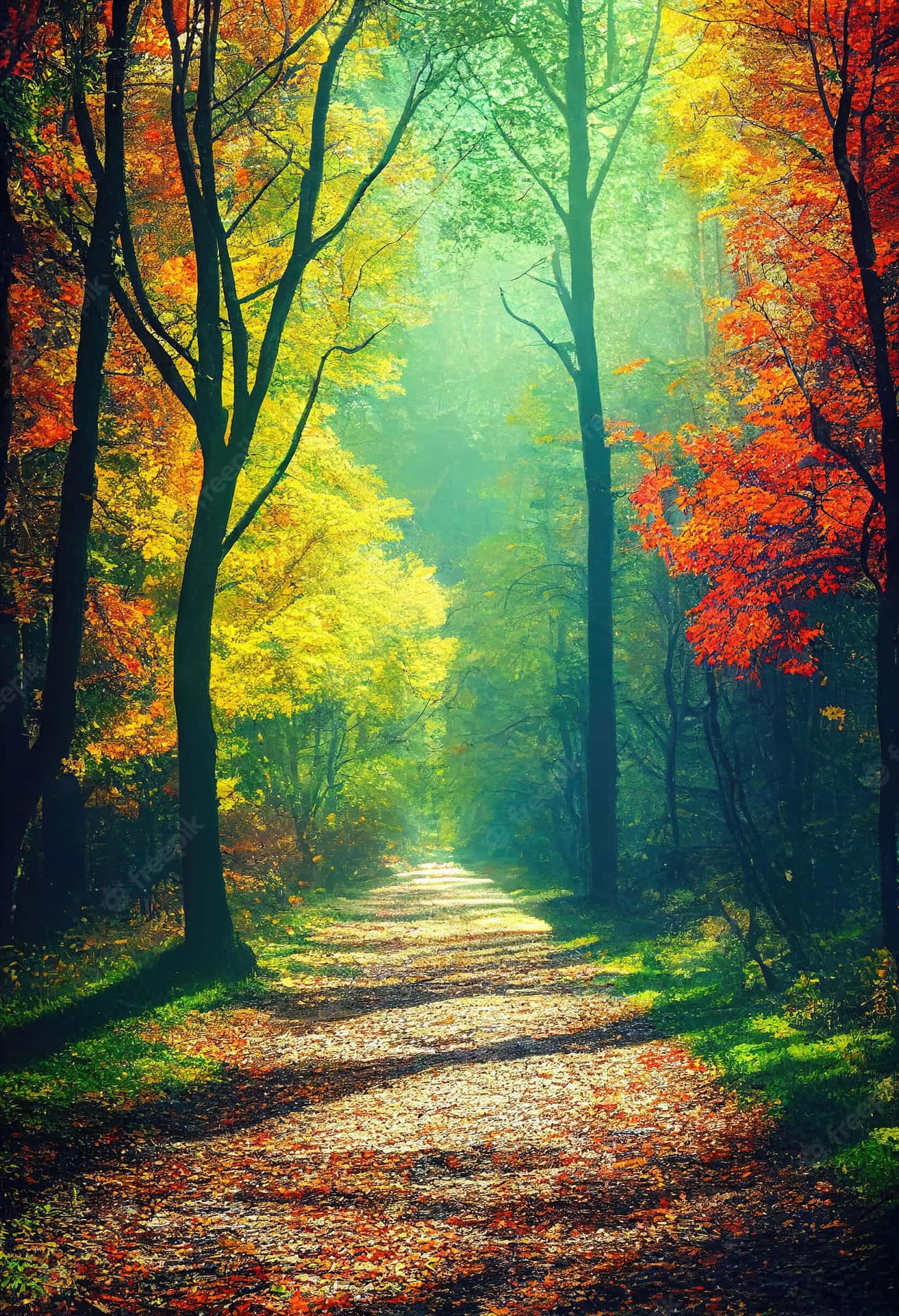 Scenic Autumn Trails Wallpaper