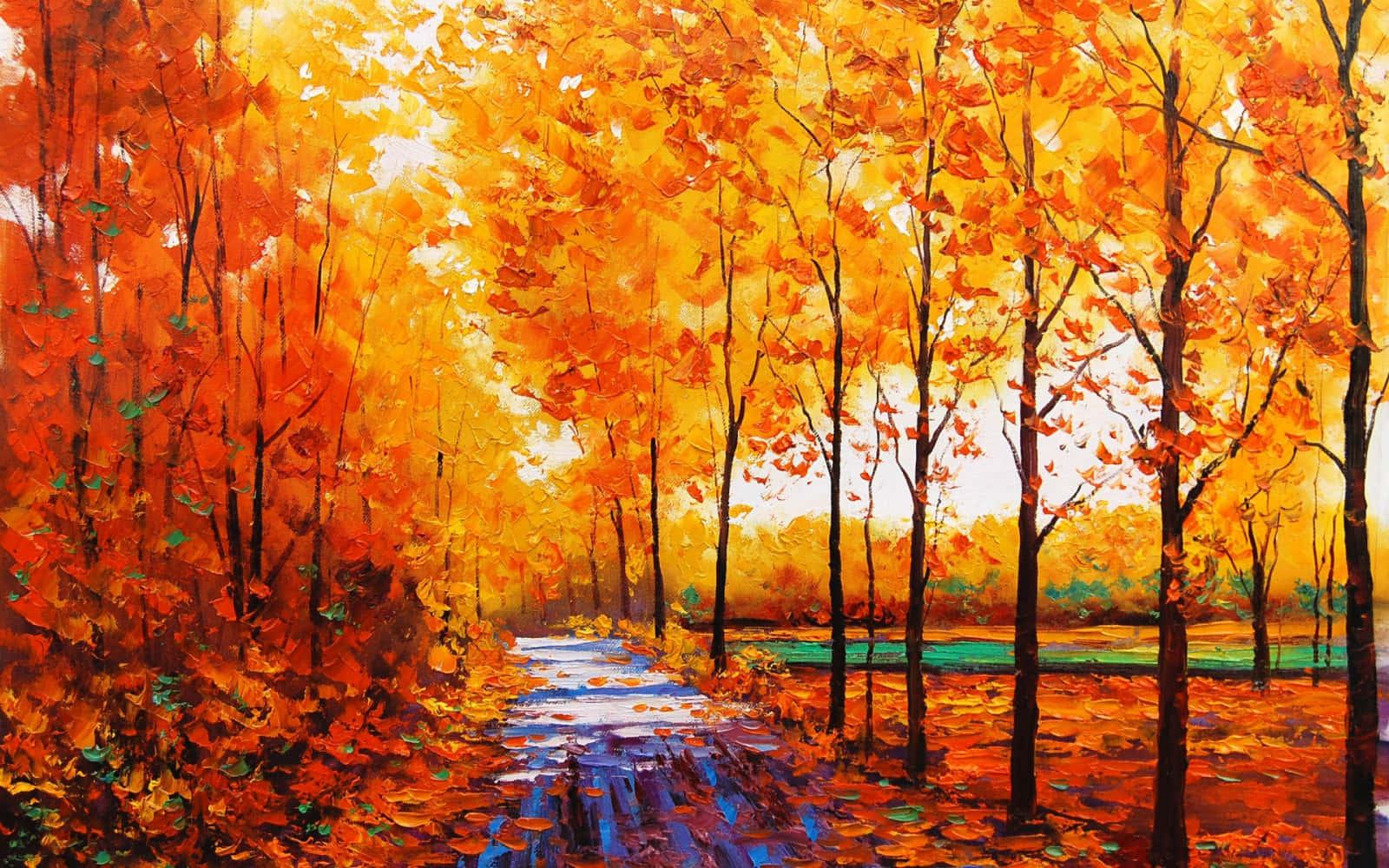 Enchanting Autumn Trail Wallpaper