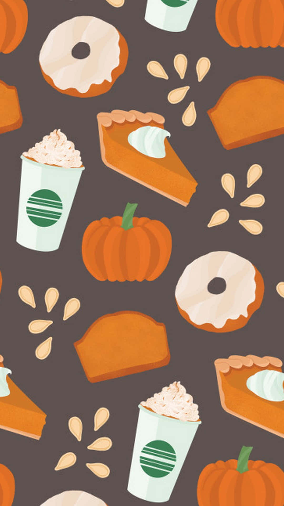 Autumn Treats Pattern Lock Screen Wallpaper